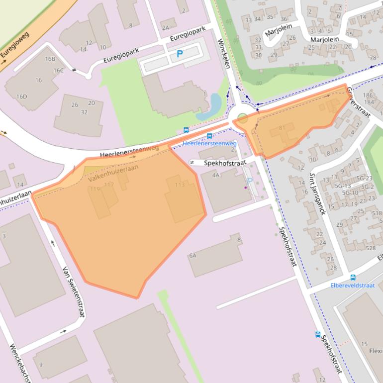 Kaart van postcodegebied 6466KS.