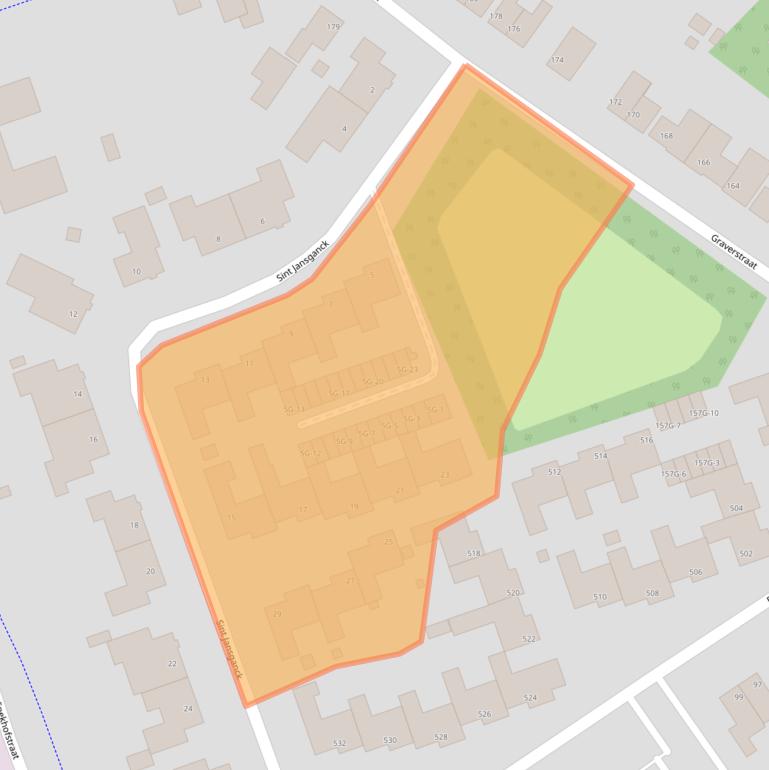 Kaart van postcodegebied 6466LA.