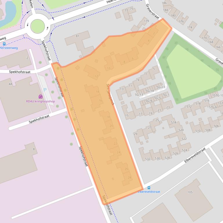 Kaart van postcodegebied 6466LB.