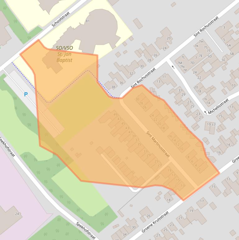 Kaart van postcodegebied 6466LN.