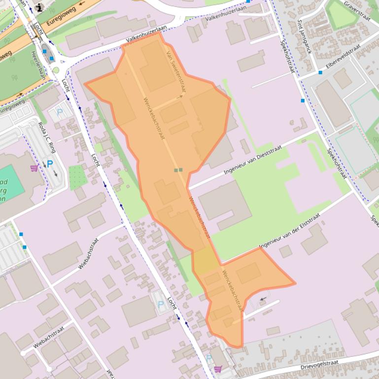 Kaart van postcodegebied 6466NC.