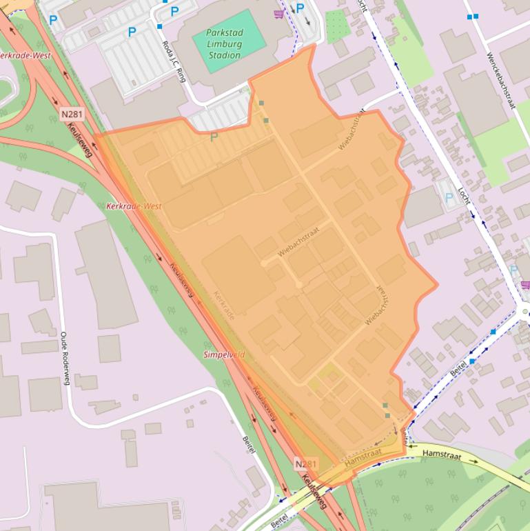 Kaart van postcodegebied 6466NG.