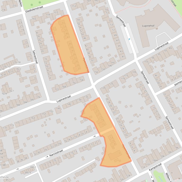 Kaart van postcodegebied 6466RW.