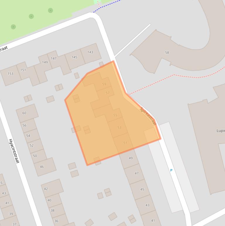 Kaart van postcodegebied 6466SP.