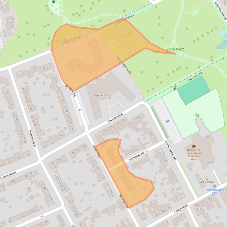 Kaart van postcodegebied 6466SR.