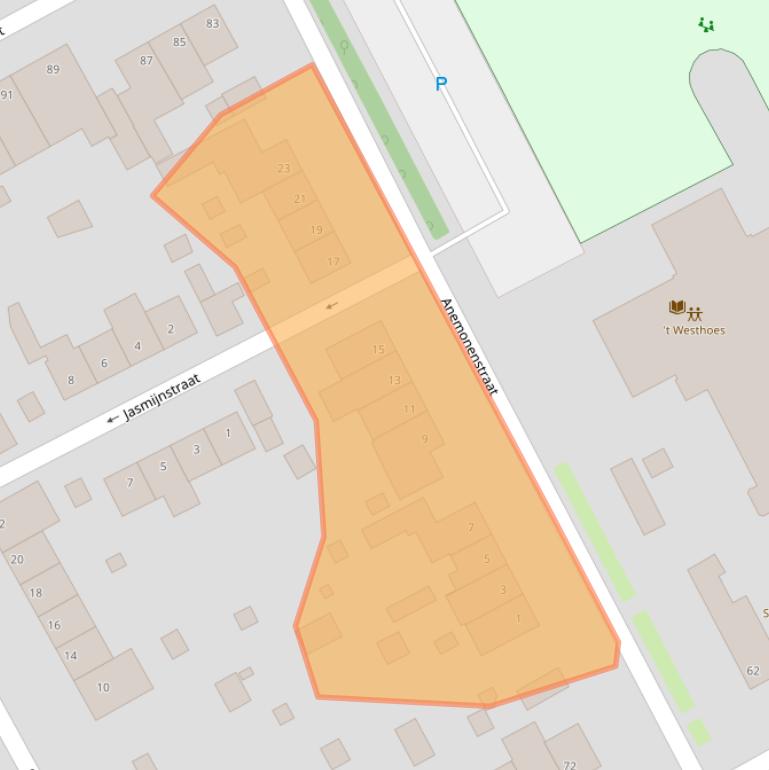 Kaart van postcodegebied 6466SV.