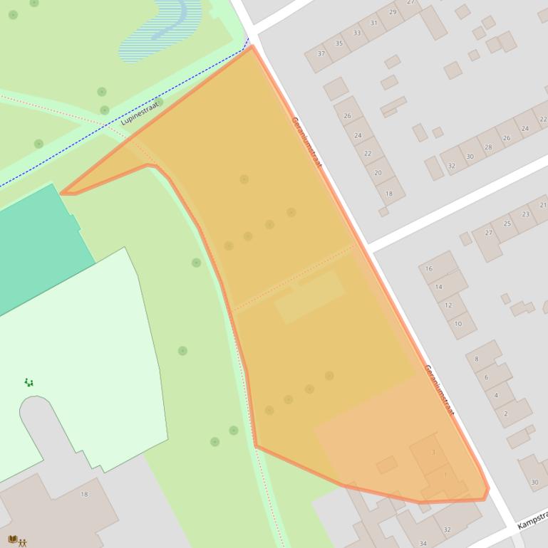 Kaart van postcodegebied 6466TJ.