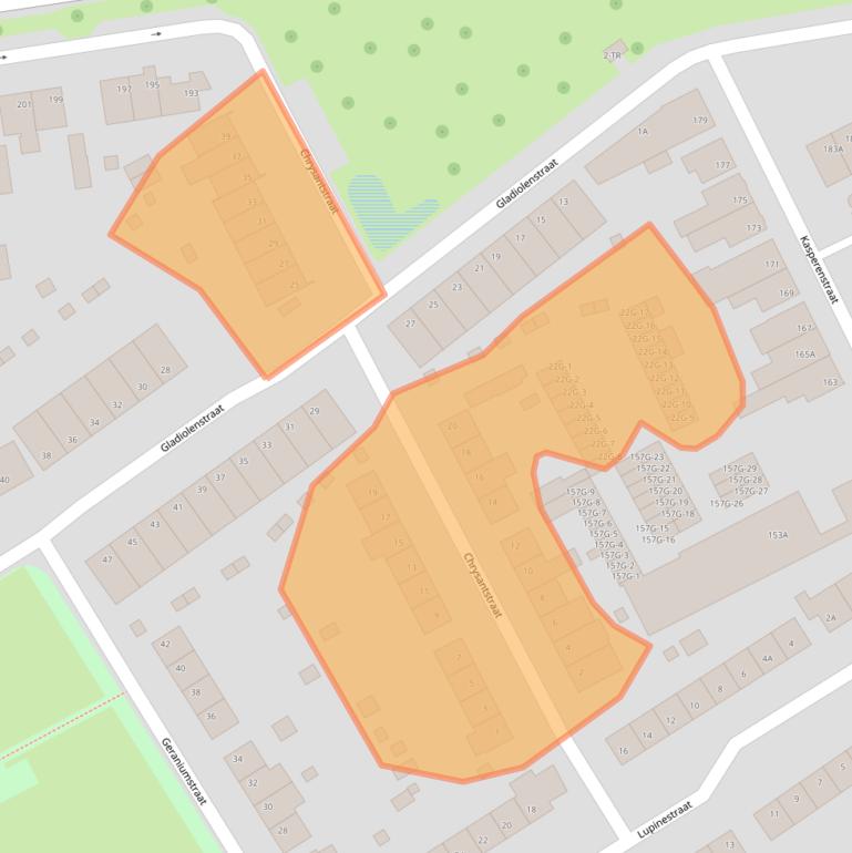 Kaart van postcodegebied 6466TL.