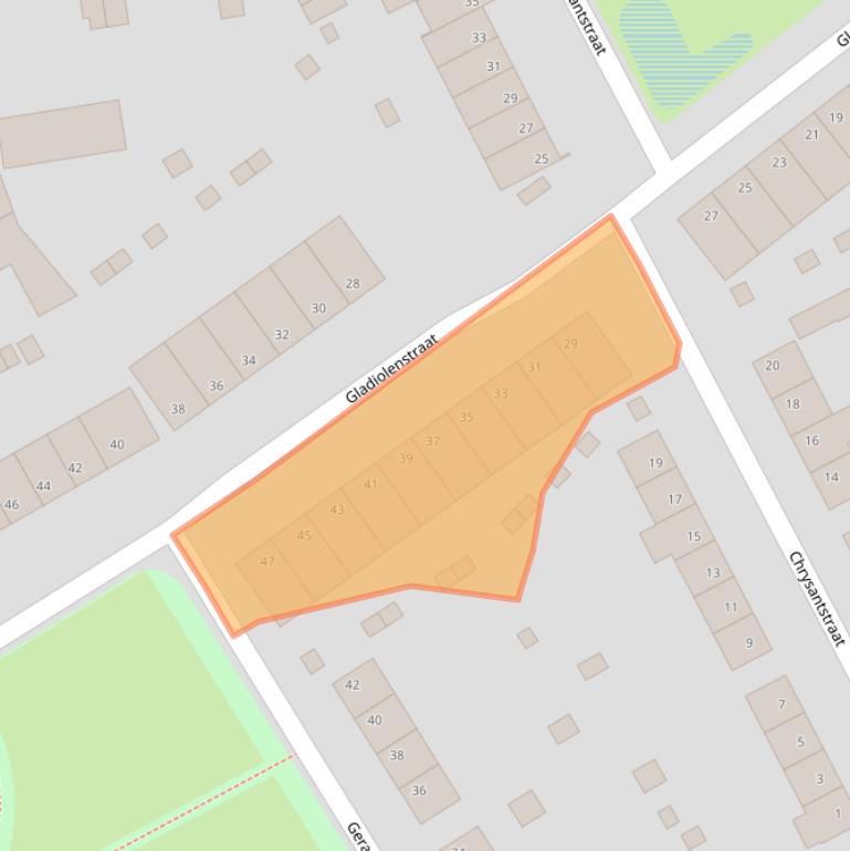 Kaart van postcodegebied 6466TN.