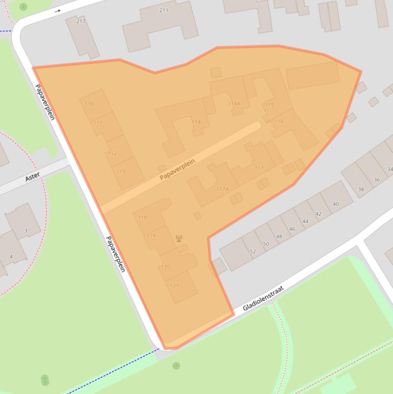 Kaart van postcodegebied 6466VN.