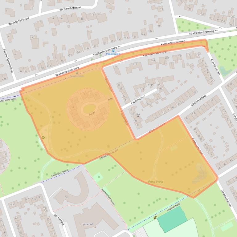Kaart van postcodegebied 6466VT.
