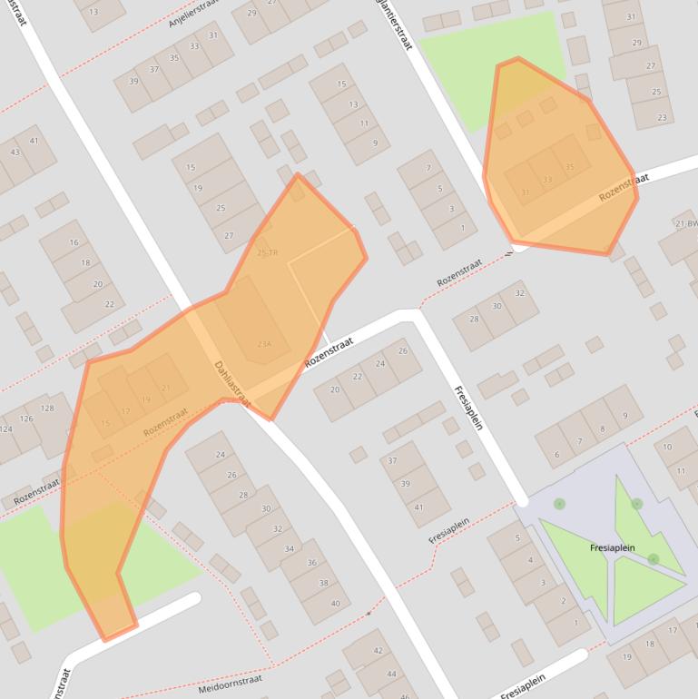 Kaart van postcodegebied 6466VV.