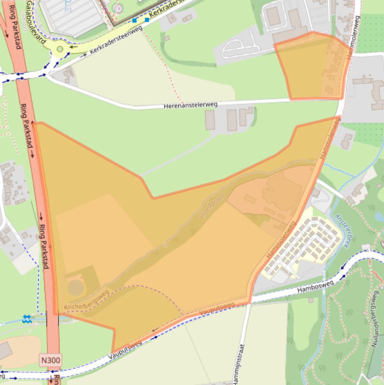 Kaart van postcodegebied 6466XW.