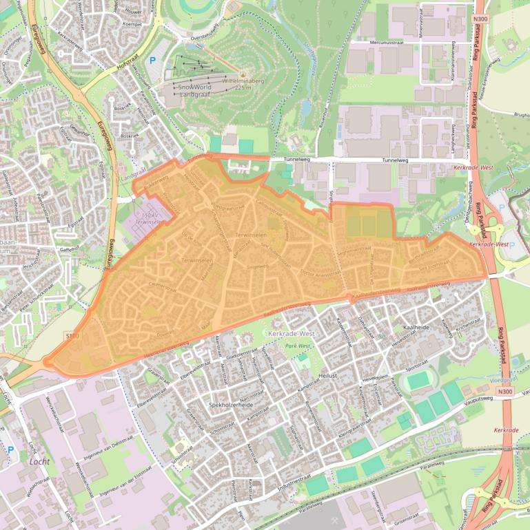 Kaart van postcodegebied 6467.