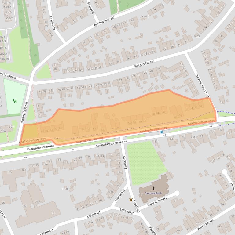 Kaart van postcodegebied 6467AB.