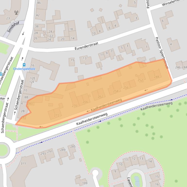 Kaart van postcodegebied 6467AH.