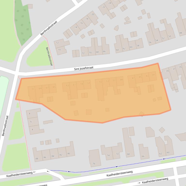 Kaart van postcodegebied 6467AP.