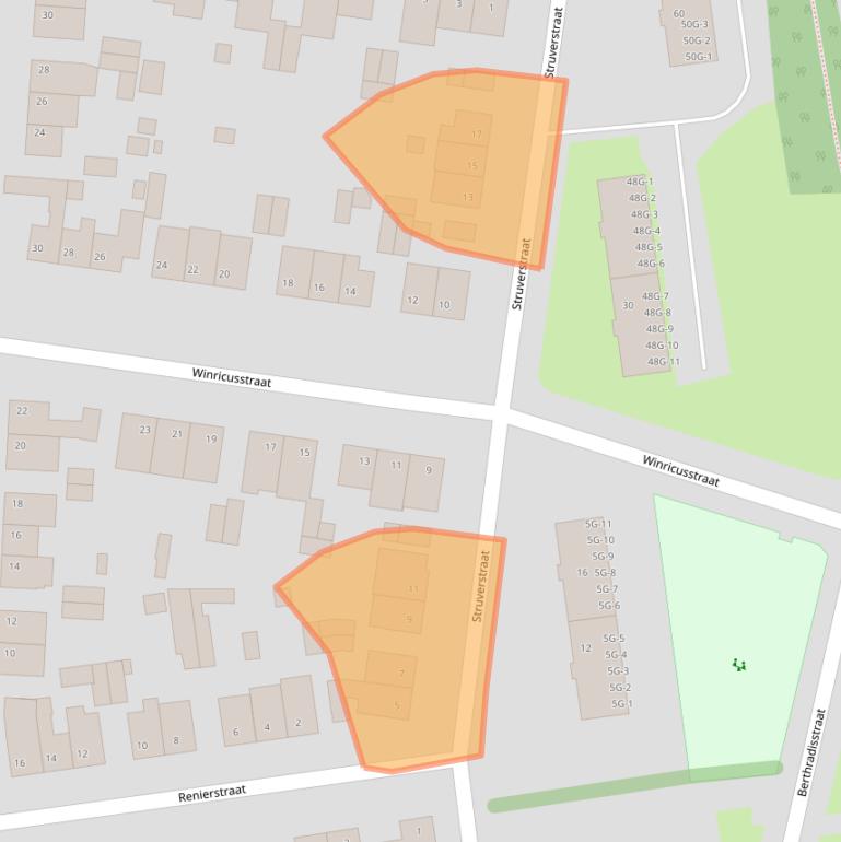 Kaart van postcodegebied 6467BA.