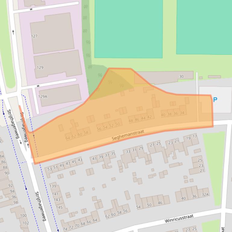 Kaart van postcodegebied 6467BJ.