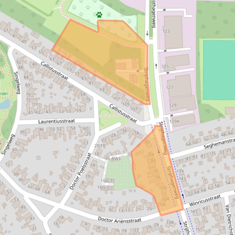 Kaart van postcodegebied 6467BS.