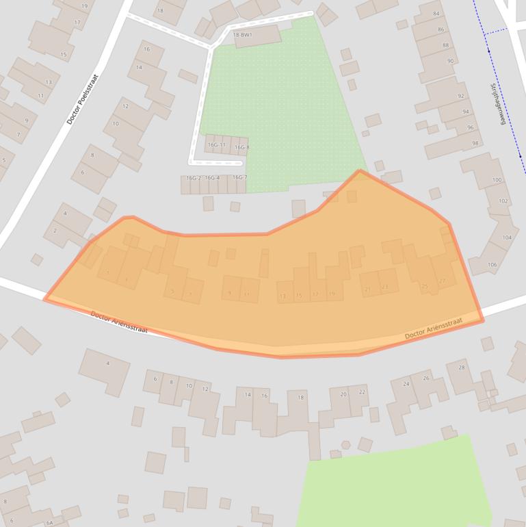 Kaart van postcodegebied 6467BV.