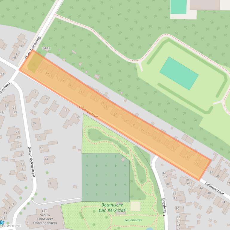 Kaart van postcodegebied 6467CB.