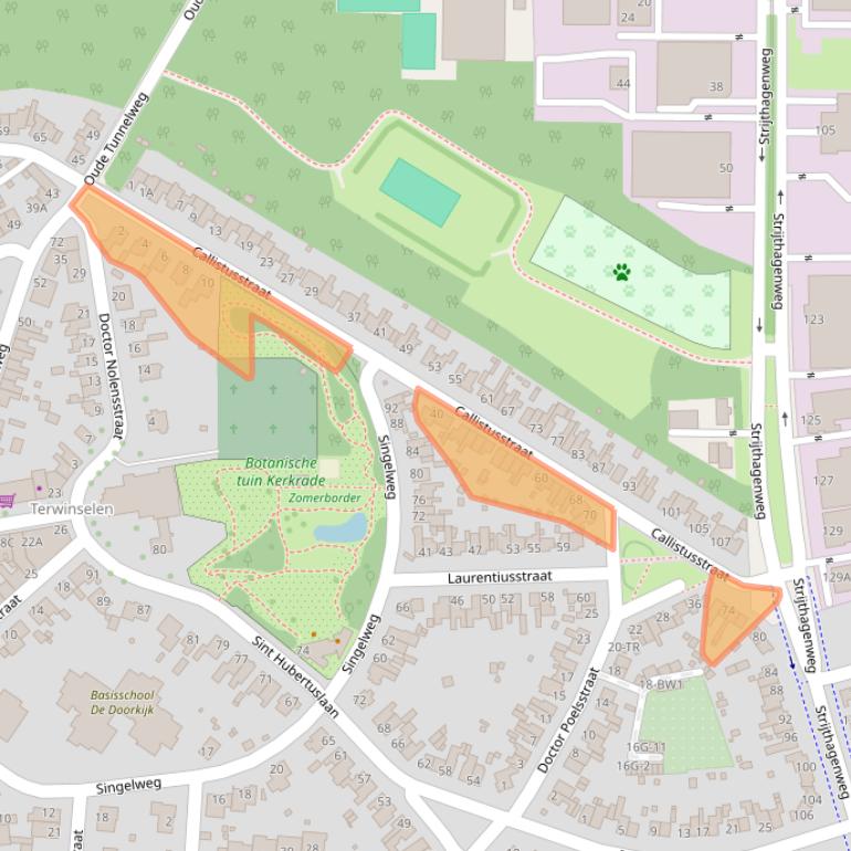 Kaart van postcodegebied 6467CD.