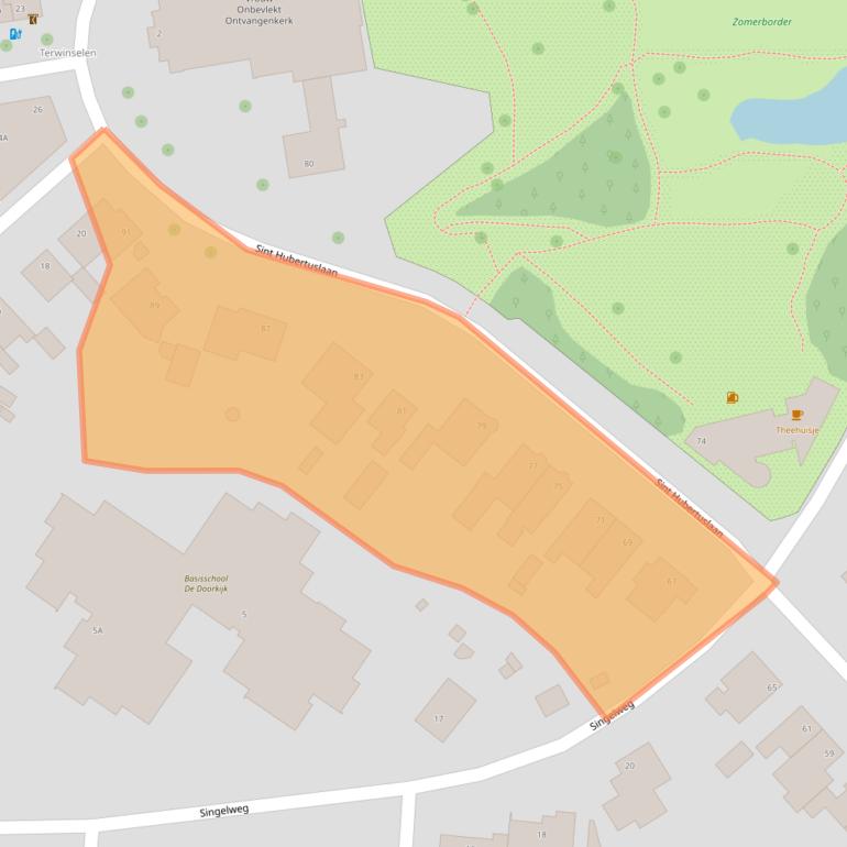 Kaart van postcodegebied 6467CJ.