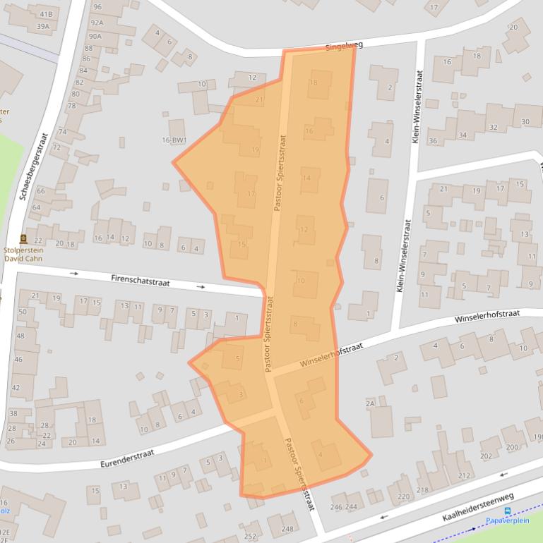 Kaart van postcodegebied 6467CP.