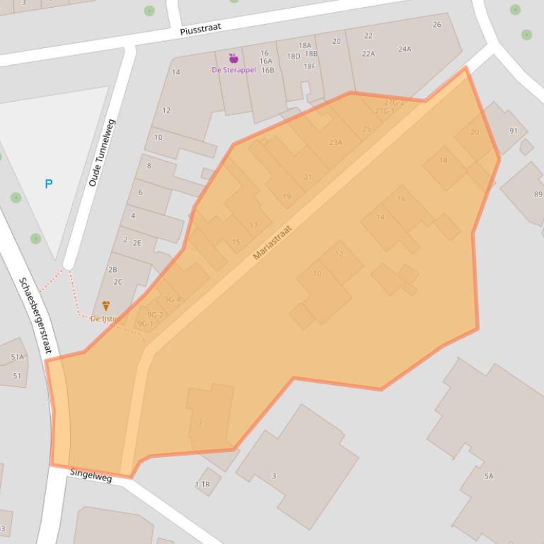 Kaart van postcodegebied 6467EG.