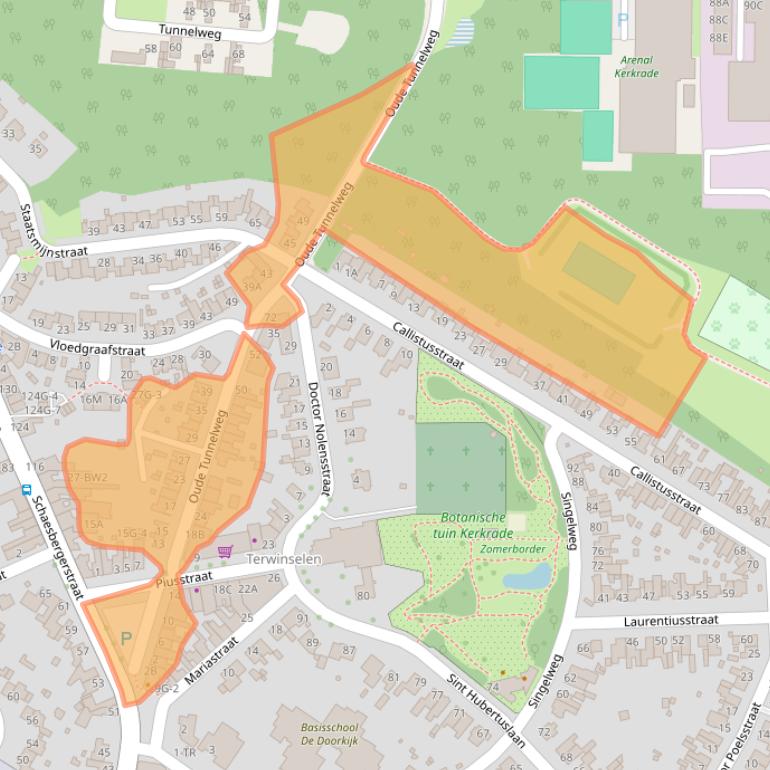 Kaart van postcodegebied 6467EM.