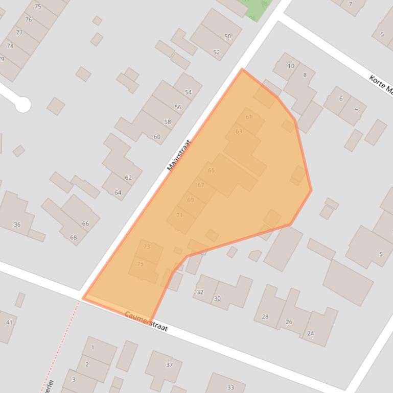 Kaart van postcodegebied 6467ET.