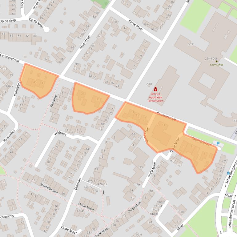 Kaart van postcodegebied 6467GH.