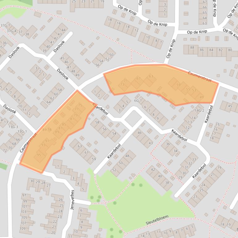 Kaart van postcodegebied 6467GJ.