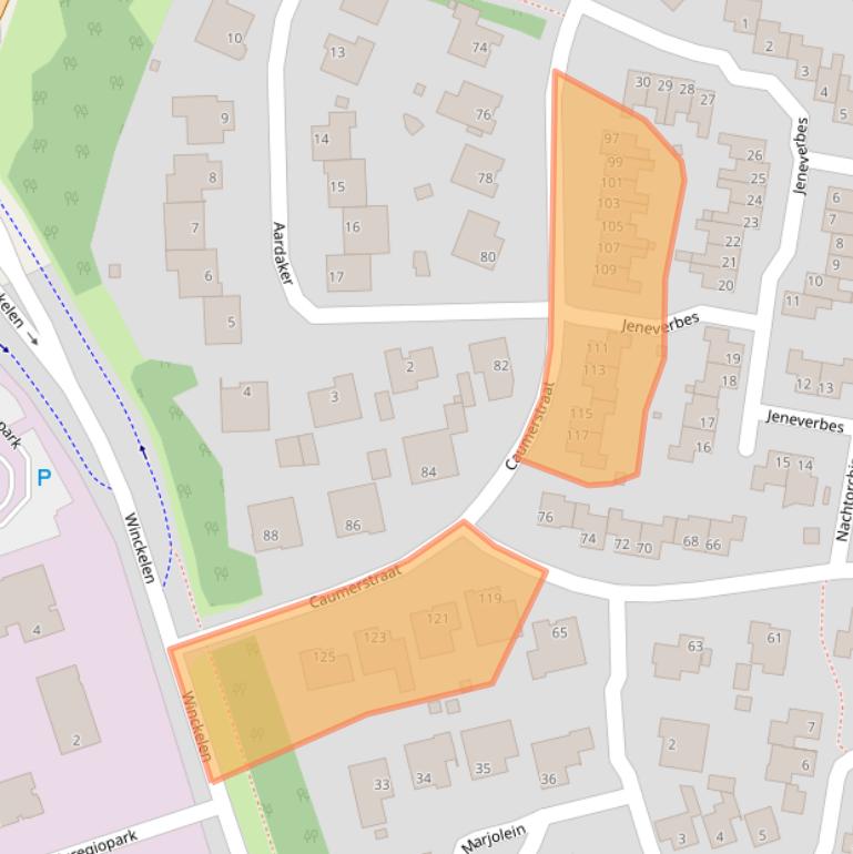 Kaart van postcodegebied 6467GK.