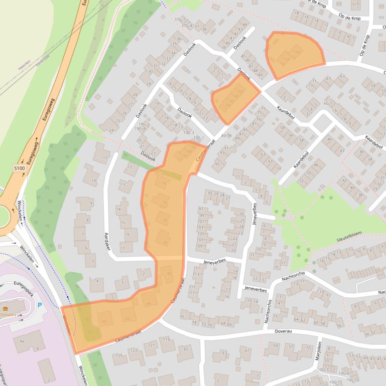 Kaart van postcodegebied 6467GM.