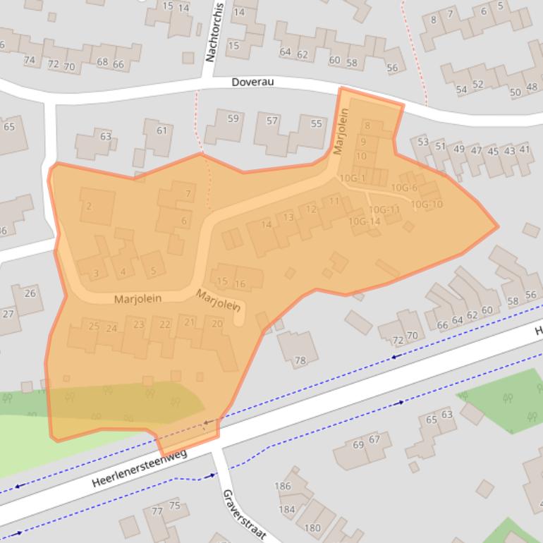 Kaart van postcodegebied 6467HL.