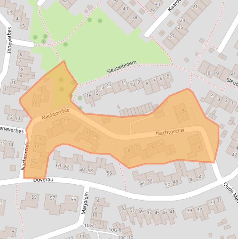 Kaart van postcodegebied 6467HS.