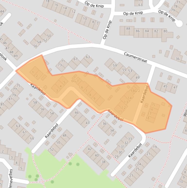 Kaart van postcodegebied 6467HT.