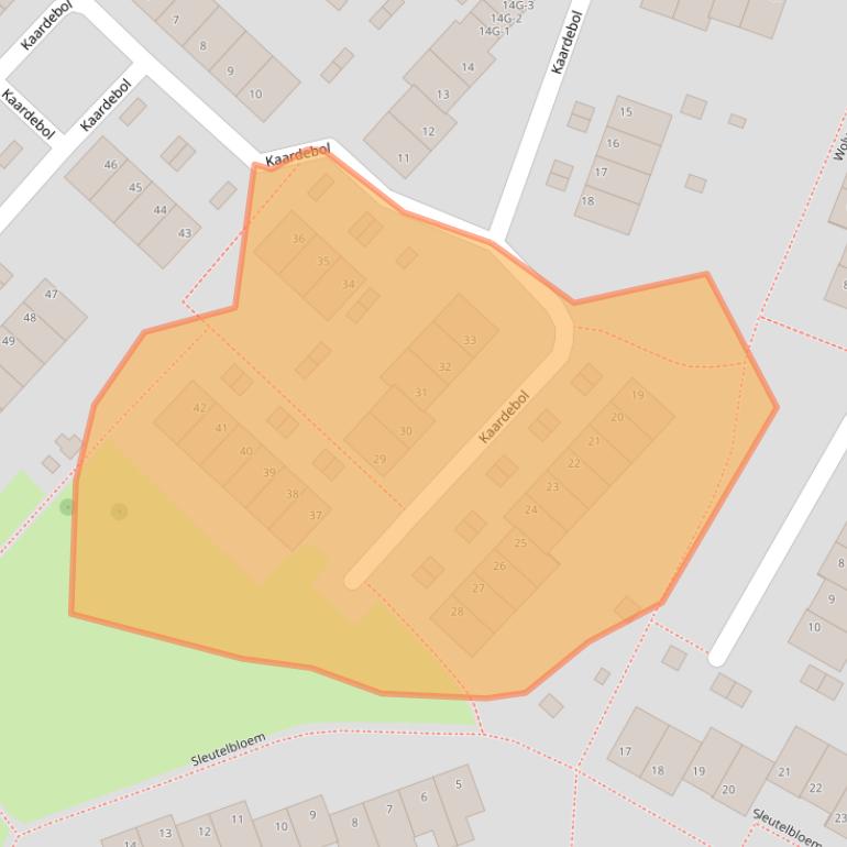 Kaart van postcodegebied 6467HV.