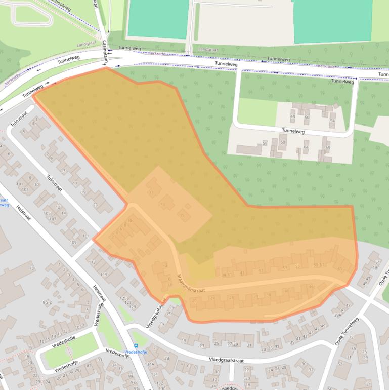 Kaart van postcodegebied 6467LD.