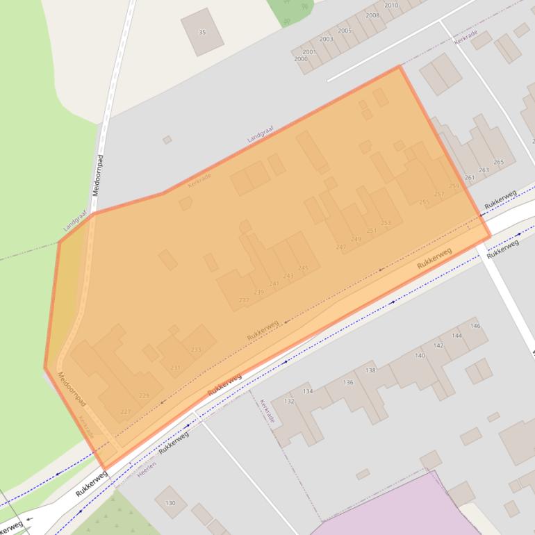 Kaart van postcodegebied 6467LK.