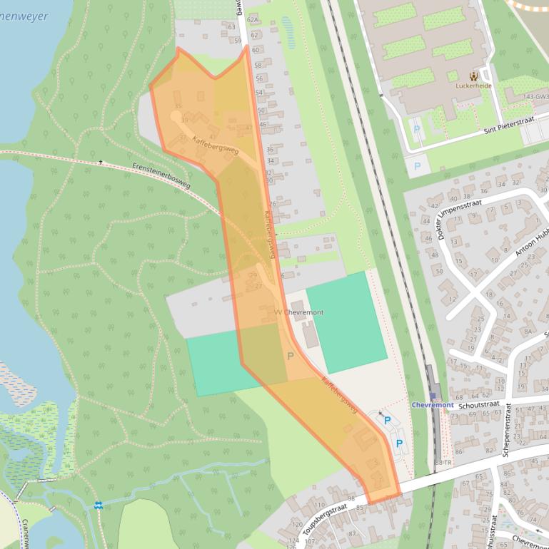 Kaart van postcodegebied 6468AE.