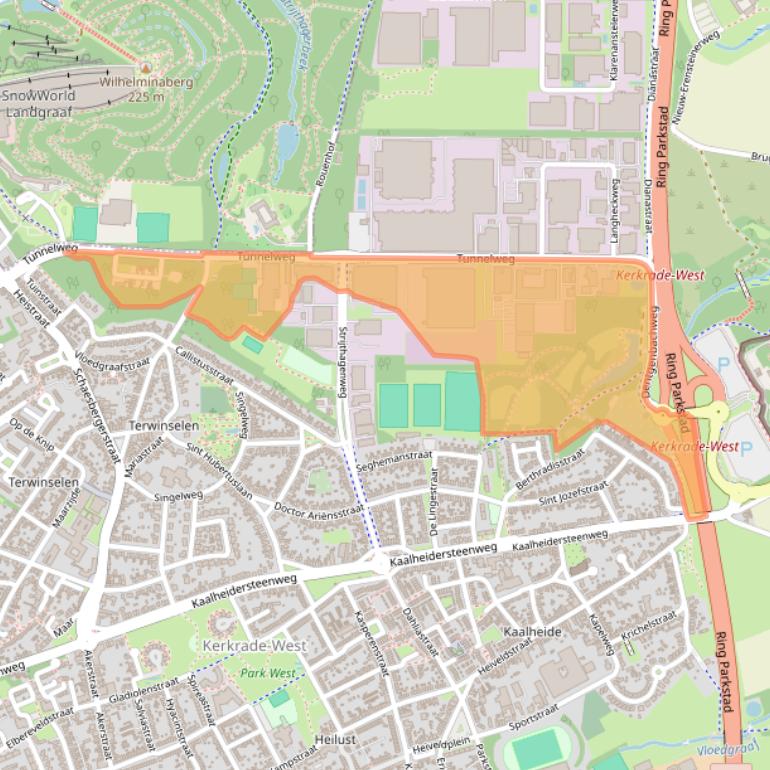 Kaart van postcodegebied 6468EK.