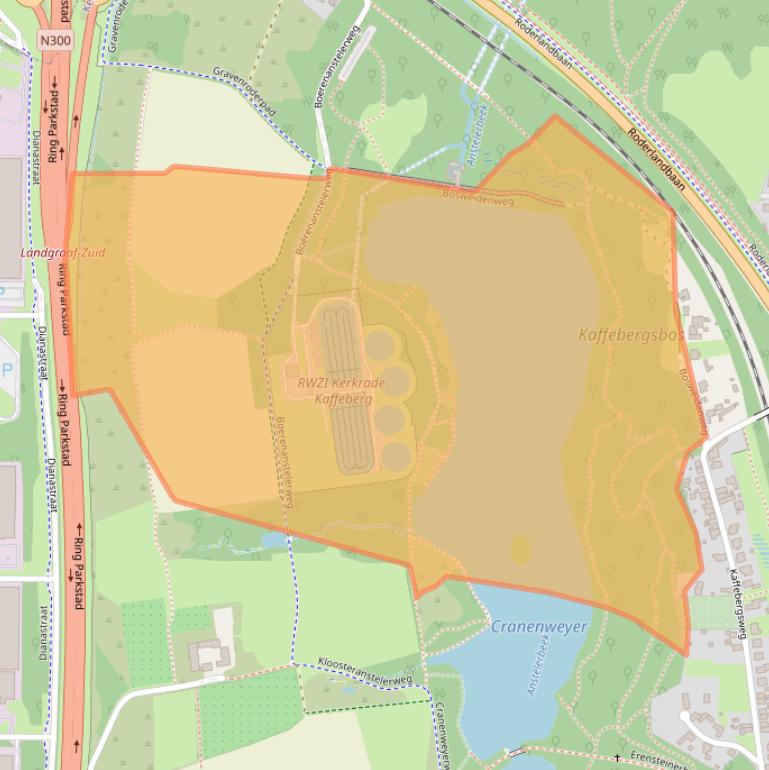 Kaart van postcodegebied 6468XV.