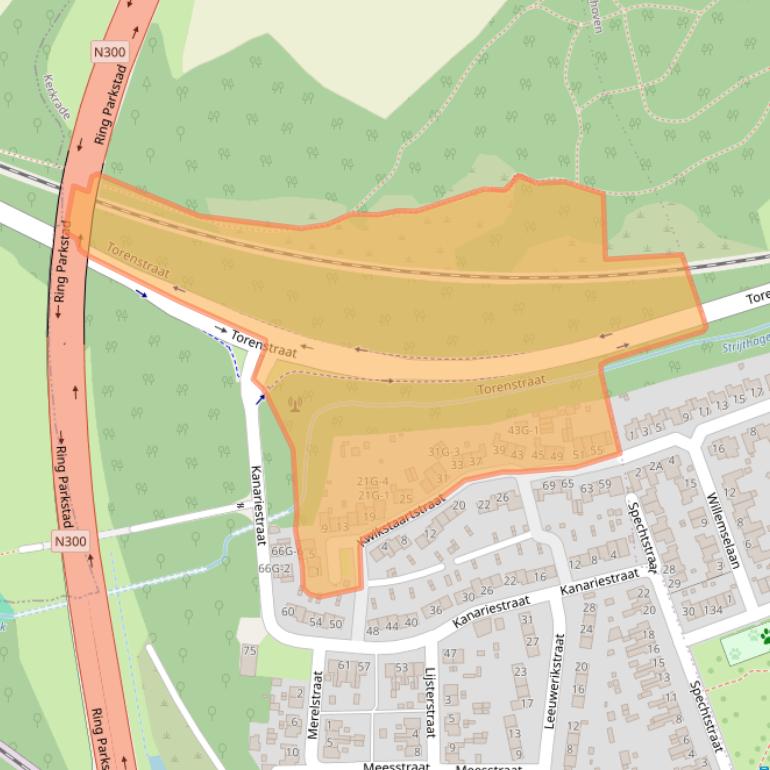 Kaart van postcodegebied 6469XE.