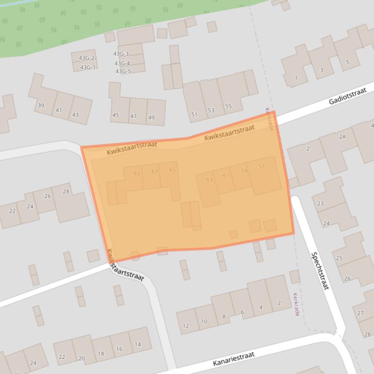 Kaart van postcodegebied 6469XG.