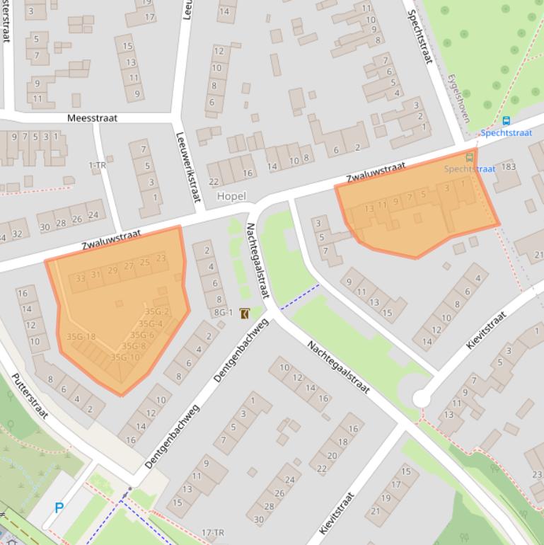 Kaart van postcodegebied 6469XR.