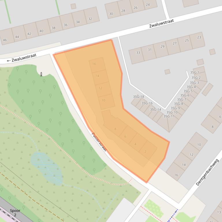 Kaart van postcodegebied 6469XT.