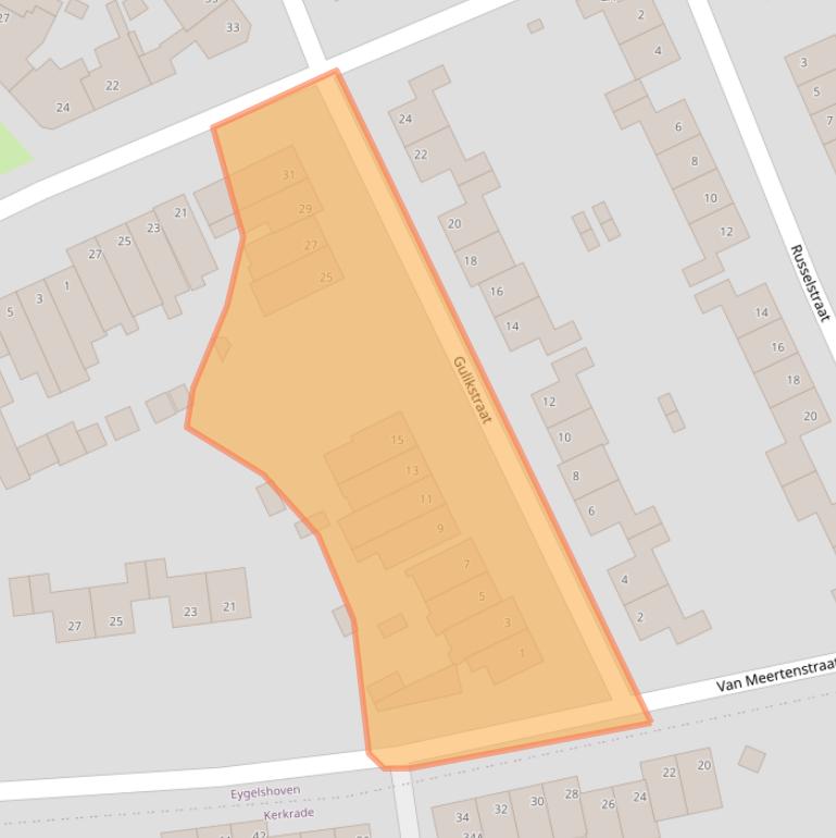 Kaart van postcodegebied 6471AJ.